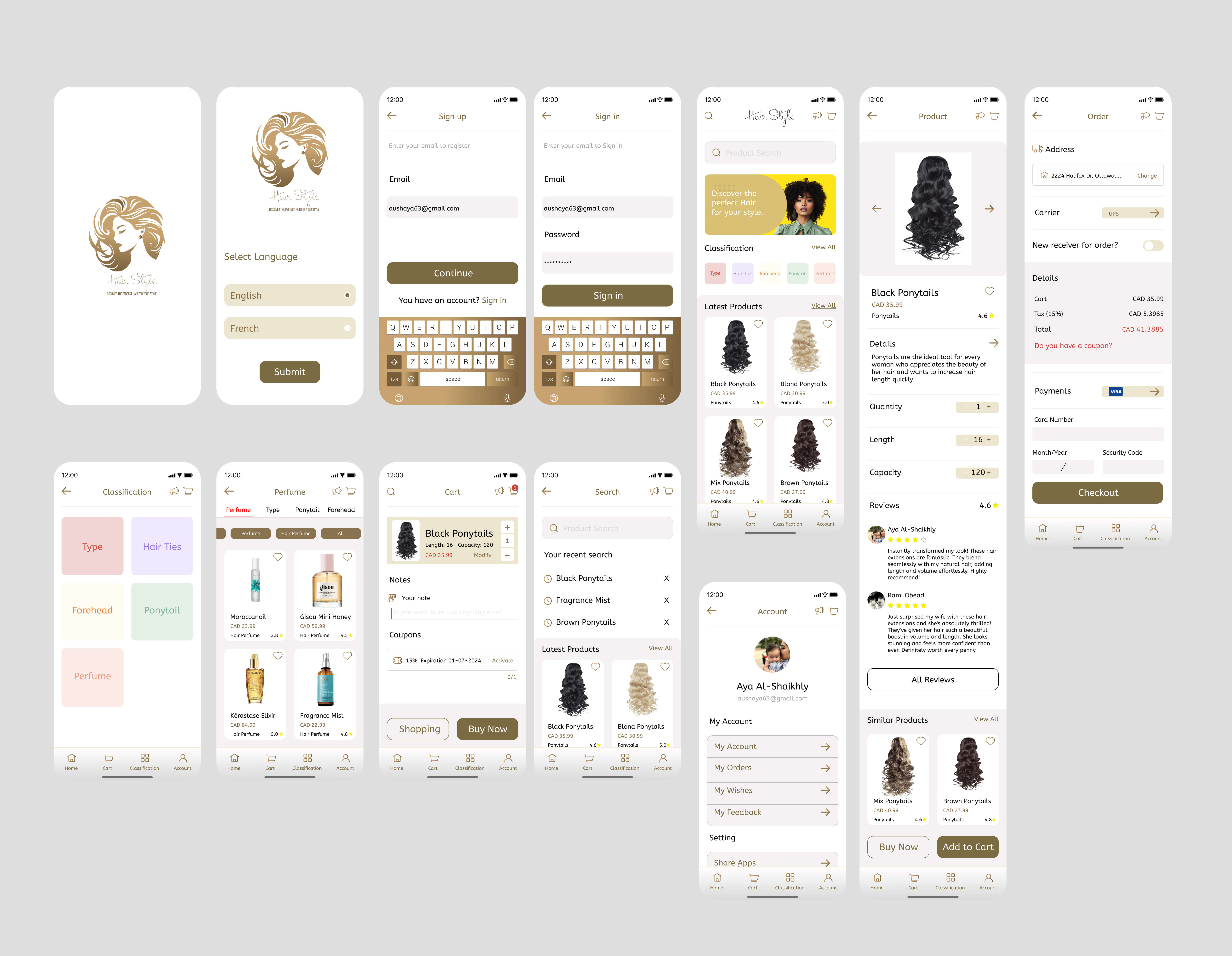 Hair Style High-Fidelity Wireframe